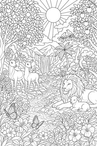 The Garden of Eden coloring page
