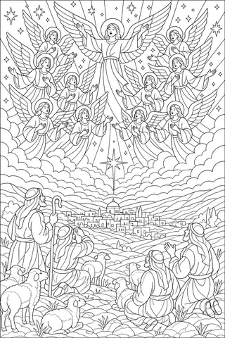 Glory to God in the Highest coloring page
