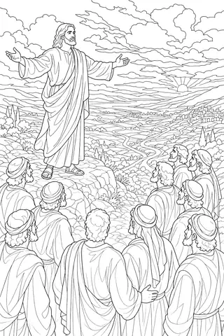 The Great Commission coloring page