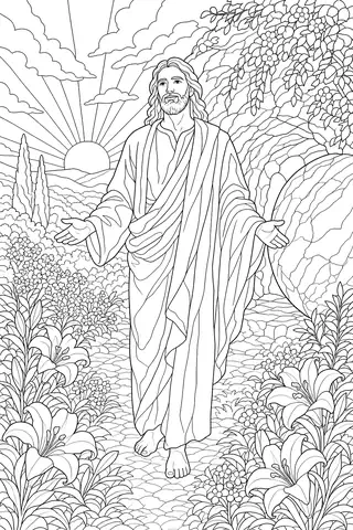 He Is Risen coloring page