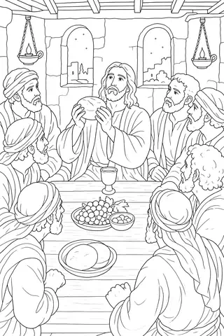 The Last Supper coloring page