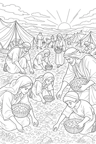 Manna from Heaven coloring page