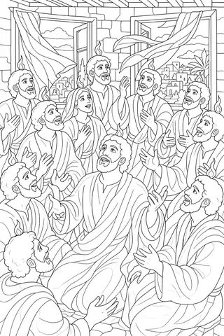 Pentecost coloring page
