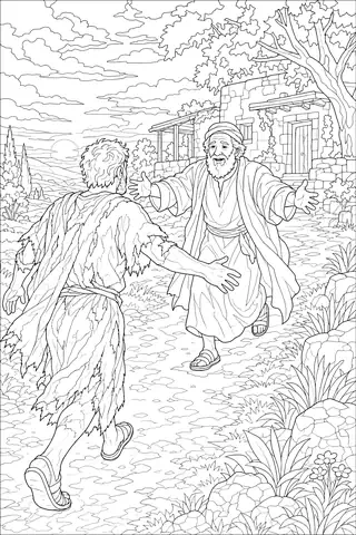 The Prodigal Son coloring page