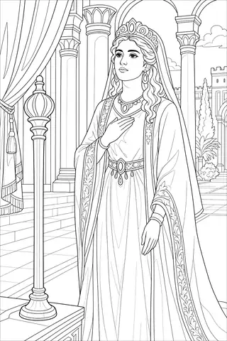Queen Esther coloring page
