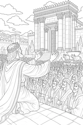 King Solomon’s Temple coloring page