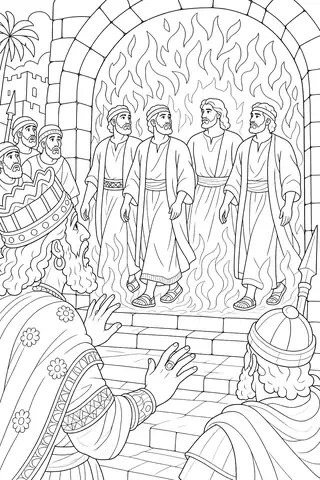The Fiery Furnace coloring page