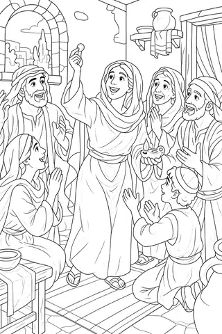 The Lost Coin coloring page