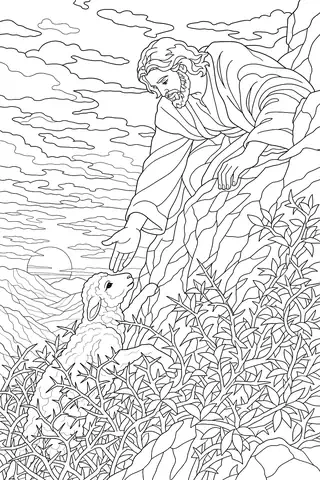 The Lost Sheep coloring page