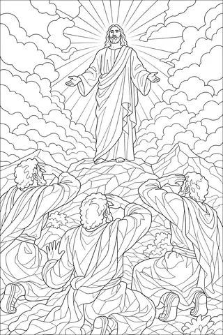 The Transfiguration coloring page