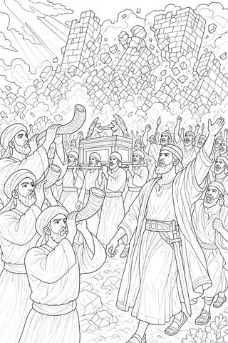 The Walls of Jericho coloring page